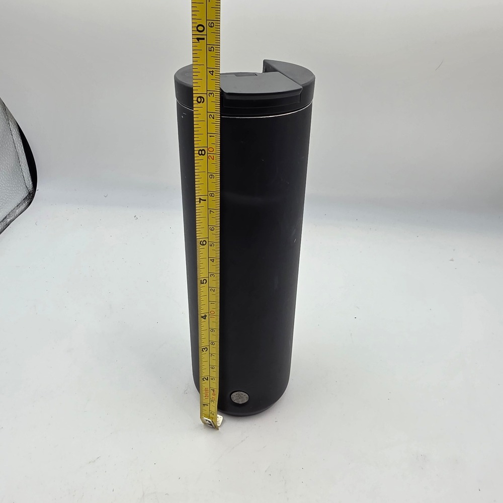 Starbucks Matte Black Stainless Steel Travel Tumbler 20oz Silver Siren Logo P1 - Picture 4 of 16